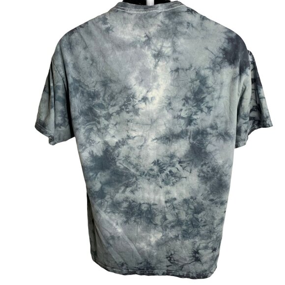NASA Tie Dye Crewneck Graphic T Shirt L Grey Short Sleeves Space Astronaut - Picture 4 of 6